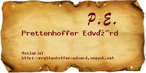 Prettenhoffer Edvárd névjegykártya